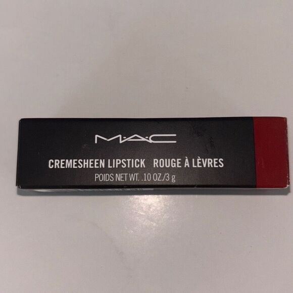 New in Box MAC Cosmetics Cremesheen Lipstick Brave Red #201 full size - Picture 2 of 5